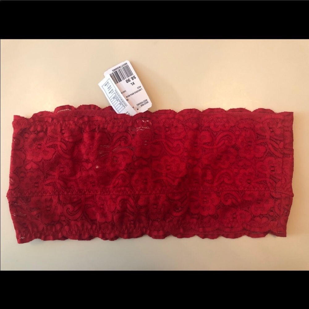 NWT Forever 21 XL Red Lace Bandeau
